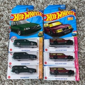 HOT WHEELS Volvo 240 Drift Wagon & 850 Estate Lot Of 6ea Diecast